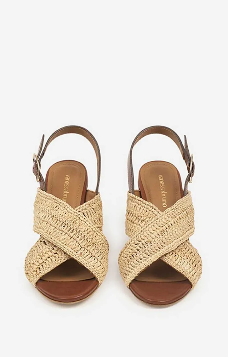 Sandals In Leather & Raffia>Vanessa Bruno Fashion