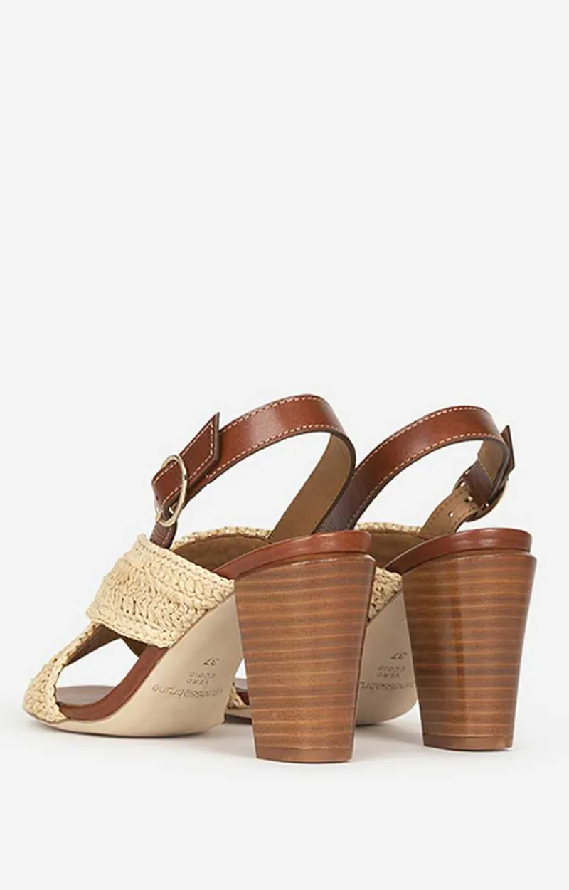 Sandals In Leather & Raffia>Vanessa Bruno Fashion