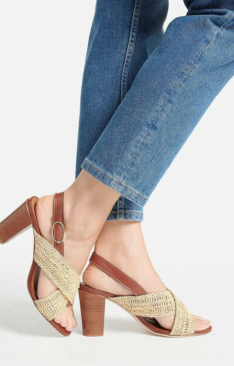 Sandals In Leather & Raffia>Vanessa Bruno Fashion