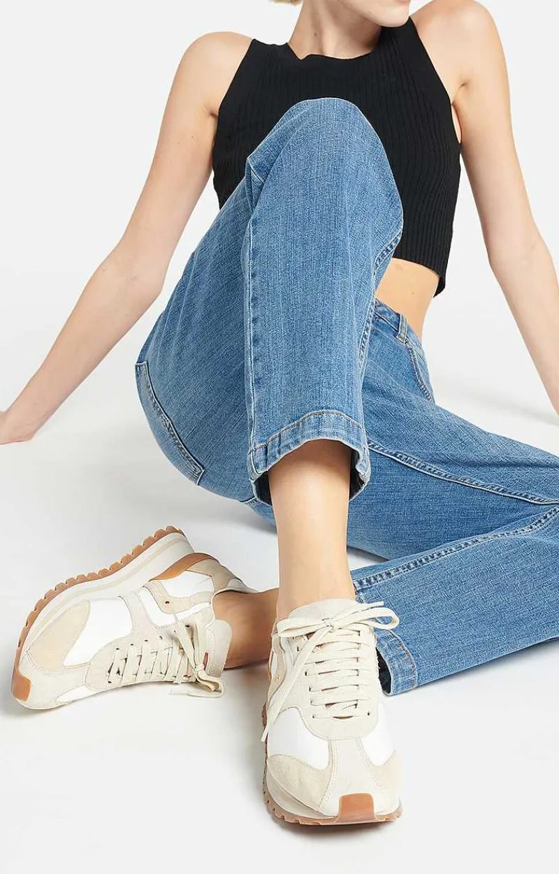 Faye Running Sneakers In Leather & Canvas>Vanessa Bruno Hot