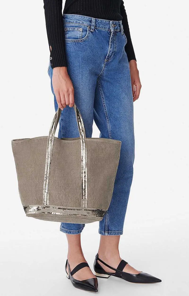 Linen M Cabas Tote>Vanessa Bruno New