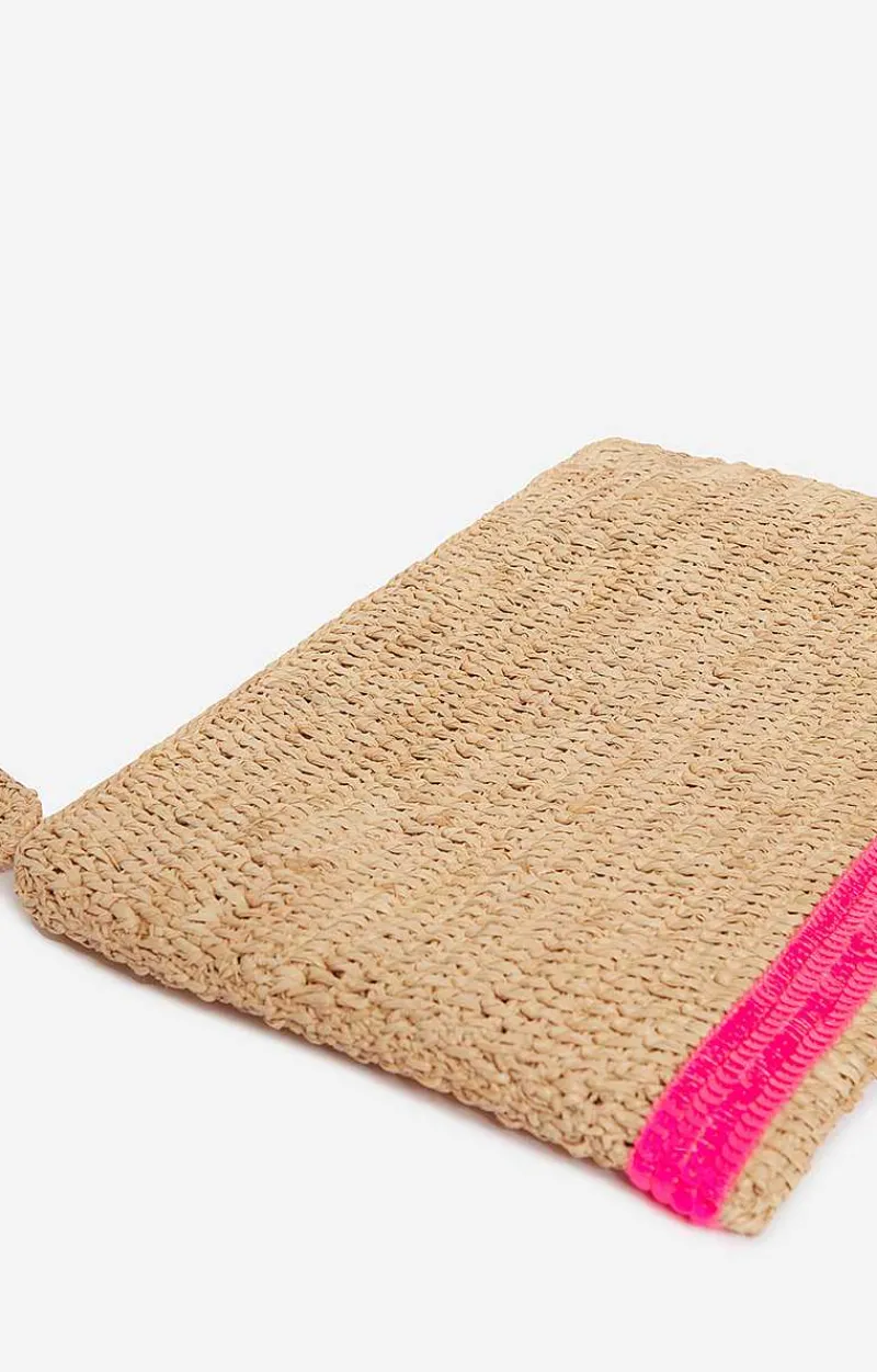Raffia And Sequins Clutch>Vanessa Bruno New