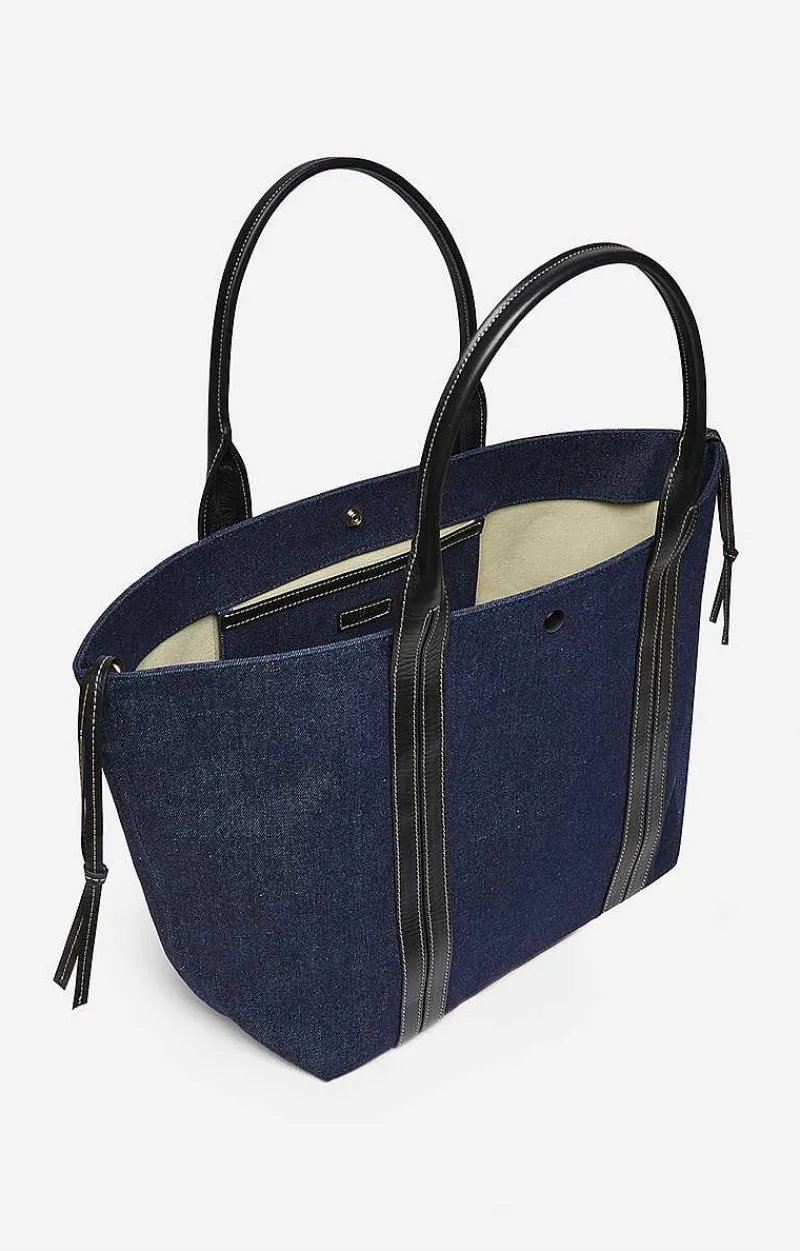 Leather And Cotton Cabas Tote>Vanessa Bruno Discount