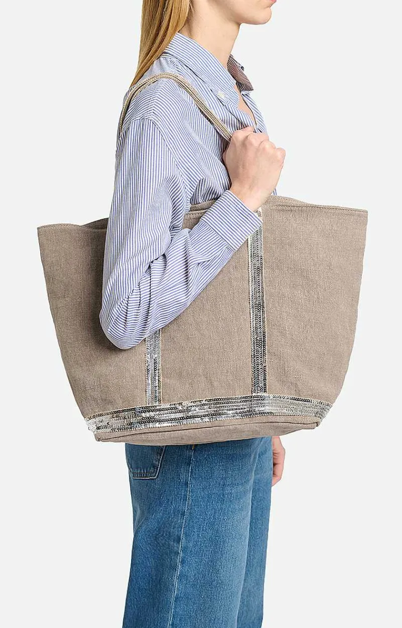 Linen L Cabas Tote>Vanessa Bruno Hot