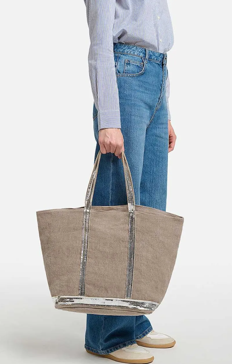 Linen L Cabas Tote>Vanessa Bruno Hot