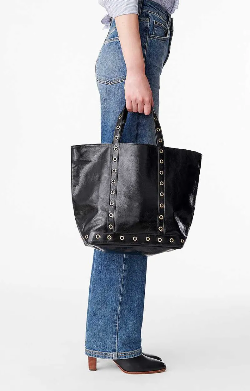 Crinkled Leather M Cabas Tote>Vanessa Bruno Fashion
