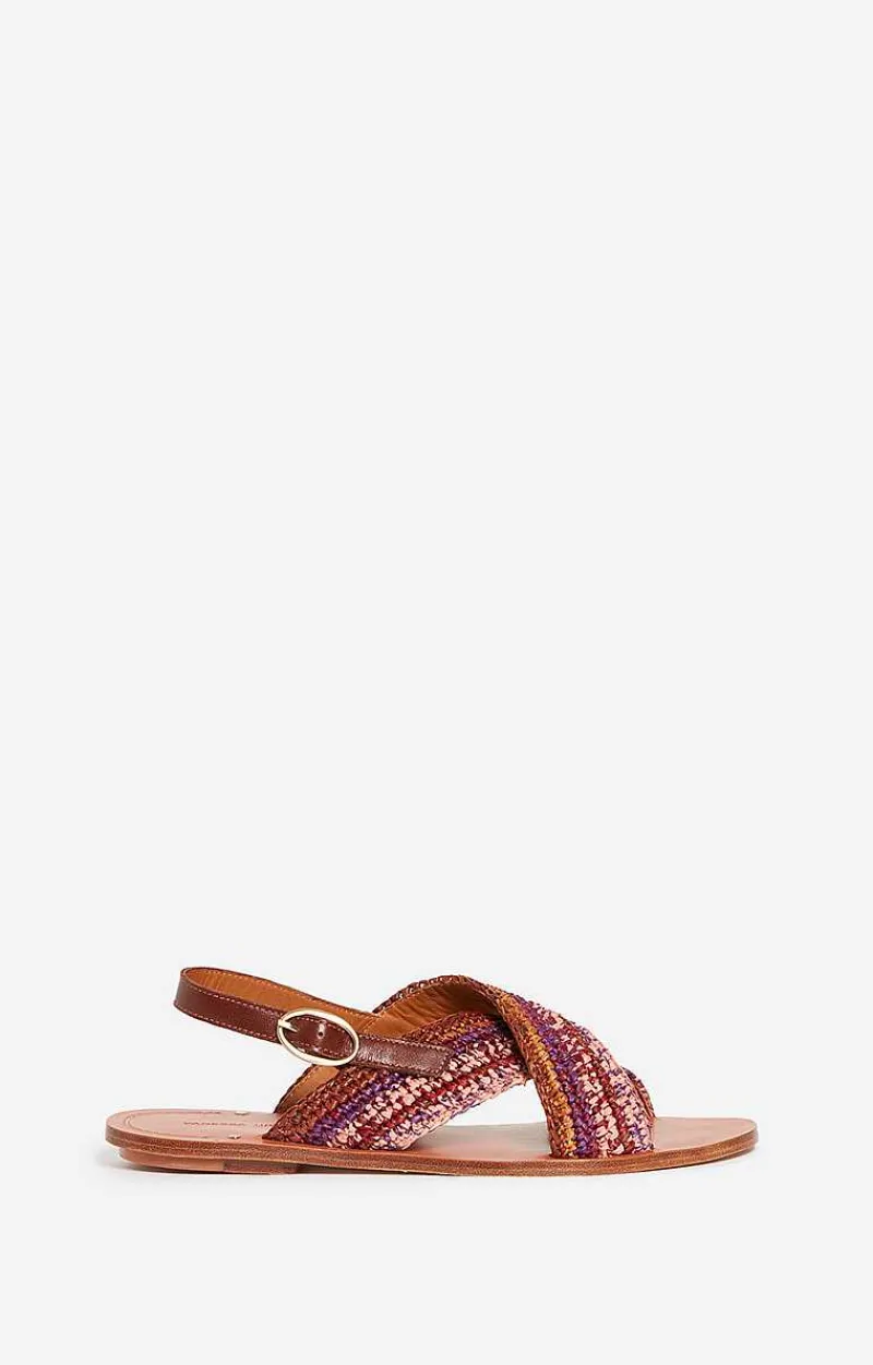 Raffia & Leather Sandals>Vanessa Bruno Online